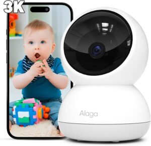 Alaga Security Camera for Home 5MP,5G and 2.4G WiFi,360° Pan 3K Human Pet Motion AI,Night Vision, Speaker,Compatible with Alexa and Google Assistant
