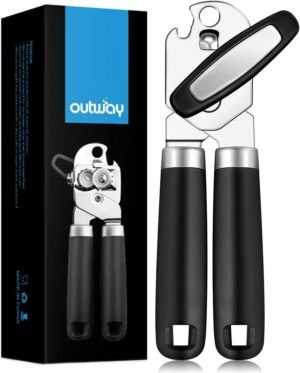 Can Opener,Professional 3-In-1 Multifunctional Manual Can Openers Bottle Opener,Kitchen Durable Stainless Steel Heavy Duty Can Opener Smooth Edge for Kitchen Seniors Friendly