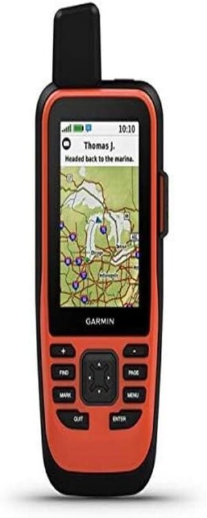 Garmin GPSMAP 86i, Floating Handheld GPS with Button Operation, Inreach Satellite Communication capabilities, Stream Boat Data From Compatible Chartplotters