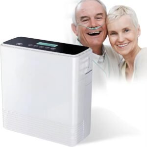 Portable Oxygen Concentrator for Travel,Adjustable 1-6L Continuous Oxygen Generator Machine with Small Bag&Complete Accessories (1L-93%), 7.9lbs
