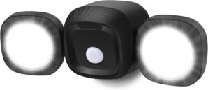 Battery-Operated Motion Sensor Light Outdoor/Indoor – Battery Powered LED Flood Light, IP65 Waterproof Wireless Security Lights Outside Lights for House Garage Patio Porch Shed Exterior, Black-1Pack