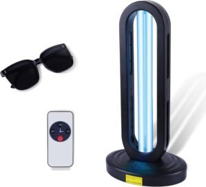 Home Disinfection Device with Radar, UV Light Sanitizer for Dust Mites, Ultraviolet Light Sanitizer for Room,UVO 254 Lamp,UVC Lamp with Remote Control