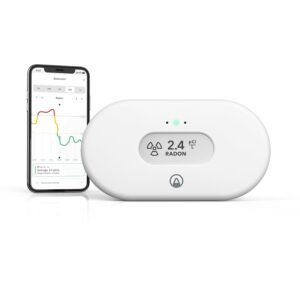 Airthings 2989 View Radon – Radon Monitor with Humidity & Temperature Detector – Battery Powered Mobile APP, WiFi, Alerts & Notifications