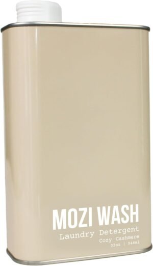 Laundry Detergent Liquid, Cozy Cashmere, 50+ Loads, Concentrated, Plant Based, Cruelty & Dye Free, Phosphate & Paraben Free, Earth Friendly, Long Lasting Fresh Scent, 32 oz Recyclable Bottle