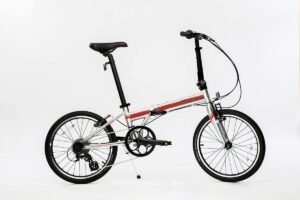 ZiZZO Liberte 23 lb Lightweight Aluminum Alloy 20-Inch 8-Speed Folding Bicycle with Quick Release Wheels
