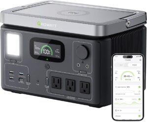 GROWATT Portable Power Station, VITA550 Electric Solar Generator Outdoor with 538Wh LiFePO4 Battery,1 Hour Fast Charging, 600W Output for Home Use, Outdoor Camping, RVs (Solar Panel Optional)