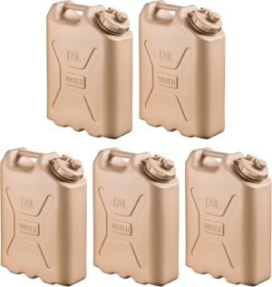 Scepter BPA Durable 5 Gallon 20 Liter Portable Military Water Storage Container for Camping, Outdoors and Emergency Management