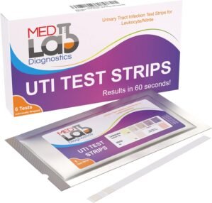 UTI Urine Test Strips(Pack of 6) Individually Wrapped Urinary Tract Infection UTI Test Kit for Women, Men, Kids Cats and Dogs