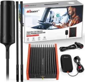 Cell Phone Signal Booster for Trucks, SUVs, Pickup & Semi-Trucks | Boosts 5G & 4G LTE for All Carriers-Verizon, AT&T, T-Mobile & More | Weatherproof Antenna | Ultra-Stable | FCC Approved