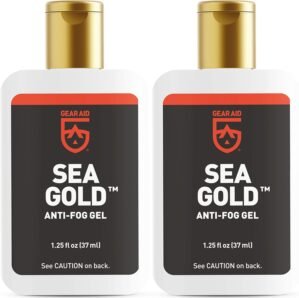Gear Aid Sea Gold Anti-fog Gel Coating for SCUBA Dive Masks, 1.25 oz, 2 Pack