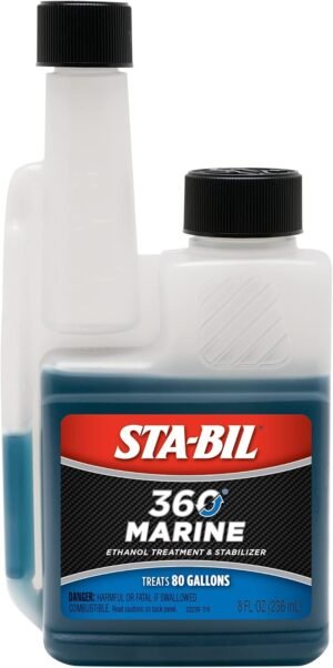 STA-BIL (22239) 360 Marine Ethanol Treatment and Fuel Stabilizer – Prevents Corrosion – Helps Clean Fuel System For Improved In-Season Performance -Treats Up To 80 Gallons, 8 fl. oz.
