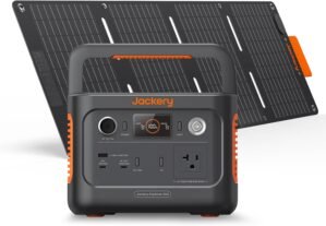 Jackery Solar Generator 240 v2 and 40W Mini Solar Panel, 256Wh LiFePO4 Battery, 300W AC & 100W USB-C Output, Ultra Fast Solar Charging for Outdoors, Camping, Travel & Emergencies