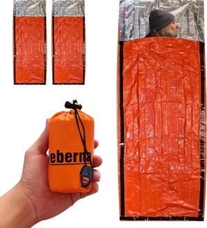 Emergency Sleeping Bags 2 Pack | Portable Emergency Blanket Survival Gear