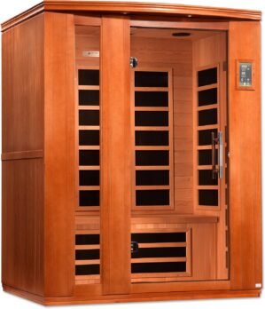 Dynamic Lugano 3-Person Low EMF (Under 8MG) FAR Infrared Sauna (Canadian Hemlock)