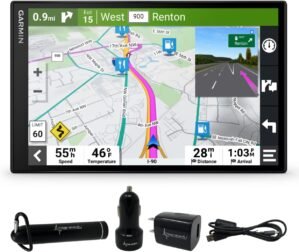 Wearable4U – Garmin DriveSmart 86, 8-inch Car GPS Navigator with Bright, Crisp High-Res Maps and Voice Assist with Power Pack Bundle