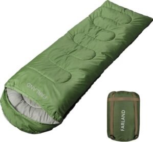 FARLAND Sleeping Bags 30℉ for Adults Teens Kids with Compression Sack Portable and Lightweight for 3-4 Season Camping, Hiking,Waterproof, Backpacking and Outdoors