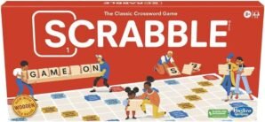 Hasbro Gaming Scrabble Board Game,Word Game for Kids Ages 8 and Up,Fun Family Game for 2-4 Players,The Classic Crossword Game