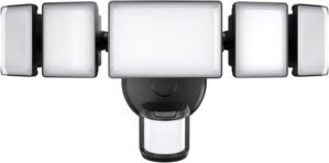 Olafus 100W Motion Sensor Outdoor Lights, 10000LM 6500K Daylight Flood Lights Outdoor Motion Sensor, Dusk to Dawn Outdoor Lighting, IP65 Waterproof Motion Detector Lights for Outside, Black