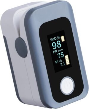 Pulse Oximeter Oxygen Monitor Fingertip Blood Oxygen Monitor Pulse Ox with OLED Display for SpO2,Heart Rate,PI