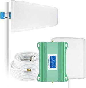 AT&T Cell Phone Signal Booster Verizon US Cellular T Mobile Signal Booster 5G 4G LTE Band 13/12/17/5/4/2 Cell Phone Booster ATT Verizon Network Extender Cellular Booster Repeater for Home 5000sq.ft.