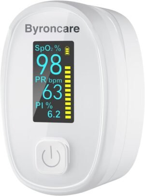 Pulse Oximeter, Oxygen Monitor Fingertip and Heart Rate Monitor for Adult, o2 Pulse Oximeter Fingertip with Oxygen Sensor and Blood Oxygen Monitor.