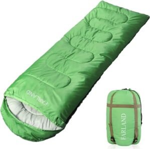 FARLAND Sleeping Bags 30℉ for Adults Teens Kids with Compression Sack Portable and Lightweight for 3-4 Season Camping, Hiking,Waterproof, Backpacking and Outdoors