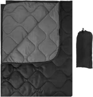 LOOGU Camo Blanket Waterproof Insulation Poncho Liner for Outdoor Camping, Hiking, Hunting, Survival, Backpacking, Picnicking