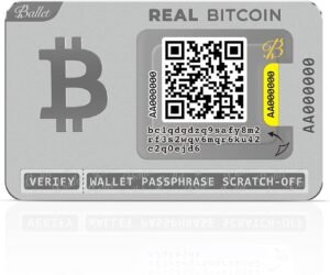 Ballet Real Bitcoin – The Easiest Cryptocurrency Cold Storage Card – Crypto Hardware Wallet, Safeguarding Your Digital Assets (Single)