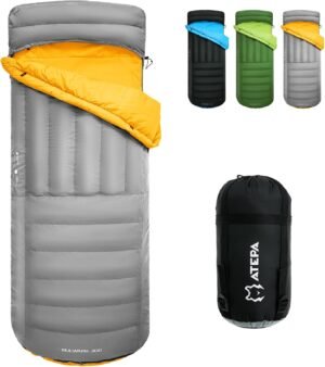 ATEPA Ultralight 650/700 FP Down Sleeping Bag for Adults, 3 Season Cold Weather & Warm Compact Sleeping Bag with Compression Sack for Backpacking, Hiking, Camping