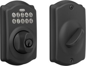 SCHLAGE BE365 CAM 622 Keypad Electronic Deadbolt, Matte Black