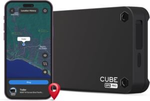 Cube GPS Tracker for Vehicles – Magnetic GPS Car Tracker, Real Time Worldwide Location Geo-Fencing, Hidden Tracking Device for Fleet Assets, Truck, Auto, Trailer, 1 Year Battery, Subscription Required