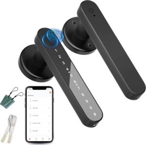 Door Knob,Fingerprint Door Lock,Door Locks for Bedrooms,Smart Door Knob,Fingerprint Door Knob,Door Lock,Biometric Door Knob,Keyless Entry Door Lock with Handle,Door Knobs Interior,Digital Door Knob