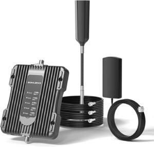 Cell Phone Booster for Truck RV Vehicle, Cell Phone Signal Booster Compatible with All U.S. Carriers AT&T, Verizon, T-Mobile & More, Boosts 5G/4G LTE/3G Signal for Band 4/66/12/13/17/5/2/25