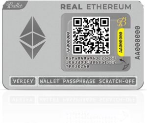 Ballet REAL Ethereum – The Easiest Cryptocurrency Cold Storage Card – Crypto Hardware Wallet, Safeguarding Your Digital Assets (Single)