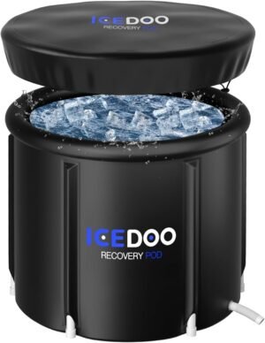 Ice Bath Tub for Athletes, Walk-In Bathtubs, Multiple Layered Portable Cold Plunge Tub with Cover,119 Gallon Portable Bathtub Adult, inflatable bathtub, Home or Outdoor,Gyms Bathtub