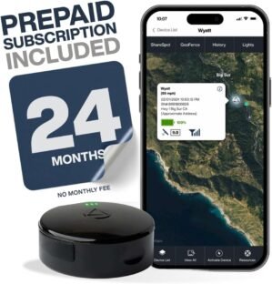 LandAirSea 54 GPS Tracker + 24-Months No Monthly Fee. Long Battery, Magnetic, & Waterproof. Global GPS Tracker for Vehicles. Made in The USA from Domestic & Imported Parts