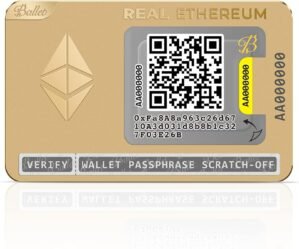 Ballet Real Ethereum (ETH), 24K Gold-Plated – Physical Cryptocurrency Wallet with Multicurrency Support, The Easiest Crypto Cold Storage Wallet (Single) Old packaging