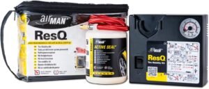 AIRMAN Flat Tire Repair Kit – ResQ 12V Compressor Tire Mobility Kit with Water Based Sealant