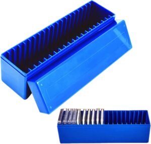 Ettonsun Plastic Coin Storage Box Case for 20 Slab Coin Holders Fit for PCGS NGC PCCB PMGab Coin Holders (Blue)