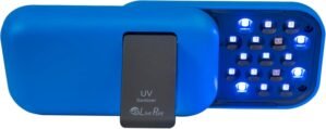 LivePure Handheld UV Light Sanitizer. Portable UV Light for Disinfecting Room, Kitchen, Car, Bathroom, Household Surfaces Cobalt Blue
