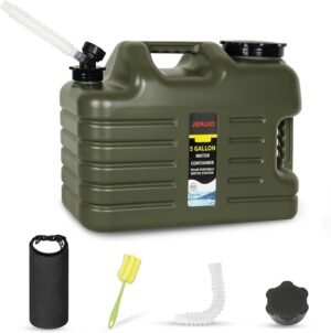 5 Gallon Water Jug, Portable Camping Water Containers with Spigot BPA Free Emergency Water Jug Water Tank Storage No Leakage