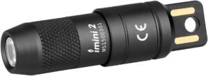 OLIGHT IMINI 2 EDC Rechargeable Keychain Flashlight, 50 Lumens Compact and Portable Mini LED Keyring Lights with Built-in Battery Ideal for Everyday Carry and Emergencies (Black)