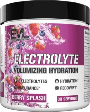 Ultimate Electrolytes Powder Hydration Drink – Quick Replenishing Hydration Powder Drink Mix with 8 Key Electrolytes and Antioxidants – Vegan Gluten Free Keto Friendly Blend (Berry Splash)