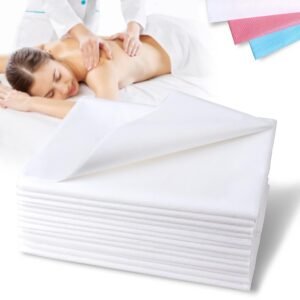 Disposable Bed Sheets Bed Cover for SPA Tattoo Massage Table Hotels 31″ x 78″ Non Woven Fabric White 20Pcs