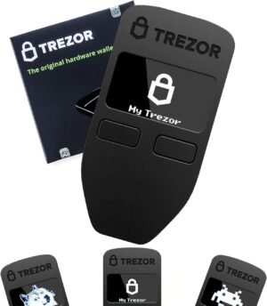 Trezor Model One Bitcoin Security Hardware Wallet,Wallet with Secure Element & Passphrase,Haptic Feedback Quick & Simple Setup,Store & Manage 1000’s of Coins&Tokens