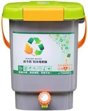 Kitchen Compost Bin, Indoor Bokashi Composting System ,Kitchen Compost Buckets with Faucet，Air Tight Seal Lid，Practical Way to Collect All Your Organic Waste -15L /4 Gallons Bucket ,Indoor Compost Bin