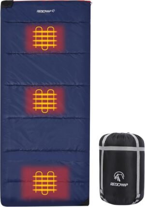 REDCAMP Cotton Flannel Sleeping Bag for Camping Backpacking, Adults Cold Weather Envelope Sleeping Bags with 2/3/4lbs Filling