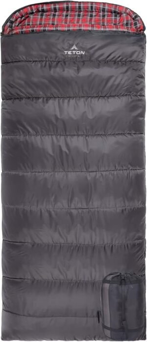 Teton Celsius XXL Sleeping Bag, Cold Weather Sleeping Bags for Adults and Kids, Camping Made Easy and Warm. Compression Sack Included, 35F, 25F, 0F, 20F Degree