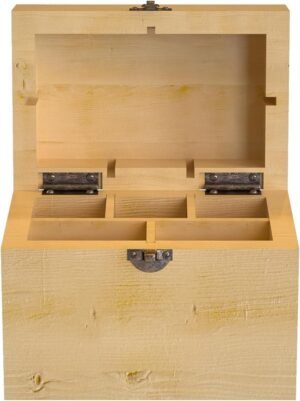 Handmade 5 Slotted Wooden Storage Box for Gold, Silver, and Platinum Jewelry Testing Acids