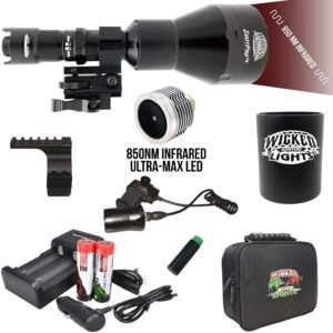 Wicked Lights ShotPro™ Extreme Range IR Night Hunting Light Kit with 850nm Infrared Ultra-Max LED for Night Vision Devices